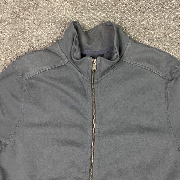 American Giant Jacket Sweatshirt Men's XL Gray Moto Full Zip Sweater Made in USA - Picture 2 of 15